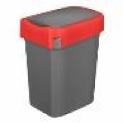 Бак для мусора "SMART BIN" 25л (333x269x457мм), с крышкой "маятник" (красный) 434214804