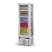 ШКАФ ХОЛОД. СО СТЕКЛОМ TECFRIGO SNELLE 281 G СЕРЕБР.+ЗАМОК