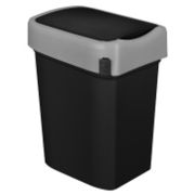 Бак для мусора "SMART BIN" 10л (245x196x345мм), с крышкой "маятник" (черный) 435289813