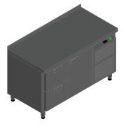 СТОЛ С ОХЛАЖД.ШКАФОМ HICOLD GN21/TN