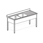 ВАННА МОЕЧНАЯ APACH CHEF LINE L2S187-65RWSH