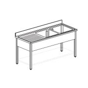 ВАННА МОЕЧНАЯ APACH CHEF LINE L2S197-65LWSH
