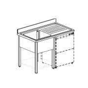 ВАННА МОЕЧНАЯ APACH CHEF LINE LS146-54RWSHD