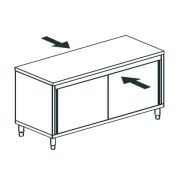 СТОЛ ПРОИЗВОДСТВЕННЫЙ ЗАКРЫТЫЙ СКВОЗНОЙ APACH CHEF LINE LWC711SH2SDPT