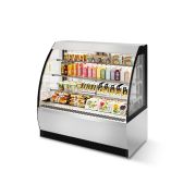 ВИТРИНА КОНДИТЕРСКАЯ VETE OFT 130 БЕЛЫЙ ГЛЯНЕЦ/ШЛИФОВАННАЯ НЕРЖАВЕЙКА