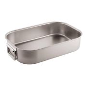 Лоток для жарки 40х26см h9см, с ручками, нерж.сталь 11941-40