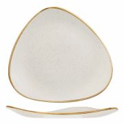 Тарелка мелкая треугольная 31,1см, без борта, Stonecast, цвет Barley White SWHSTR121