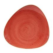 Тарелка мелкая треугольная 26,5см, без борта, Stonecast, цвет Berry Red SBRSTR101