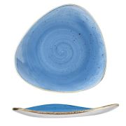 Тарелка мелкая треугольная 26,5см, без борта, Stonecast, цвет Cornflower Blue SCFSTR101