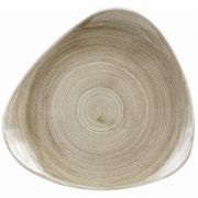 Тарелка мелкая треугольная 31,1см, без борта, Stonecast Patina, цвет Antique Taupe PAATTR121
