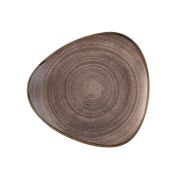 Тарелка мелкая треугольная 26,5см, без борта, Stonecast Raw, цвет Brown SRBRTR101