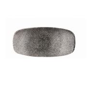 Блюдо прямоугольное 20х12,1см, без борта, цвет Raku Quartz Black, Studio Prints RKBQXO71