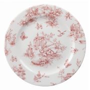 Тарелка мелкая 21см Vintage Prints, цвет Cranberry Toile TOCVP81
