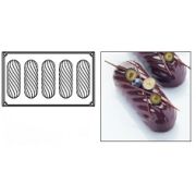 Форма для пирожных  "Twist Eclair" 120 x 40 h 33 mm, 5 ячеек, силикон 30SIL505