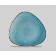 Тарелка мелкая треугольная 22,9см, без борта, Stonecast Raw, цвет Teal SRBETR9 1